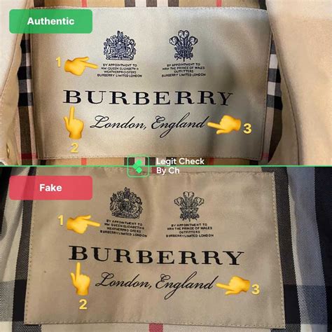 burberry jacket real vs fake|genuine burberry label.